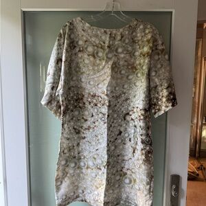 Moschino Cream and Brown Pearl Patterned Tunic NWT